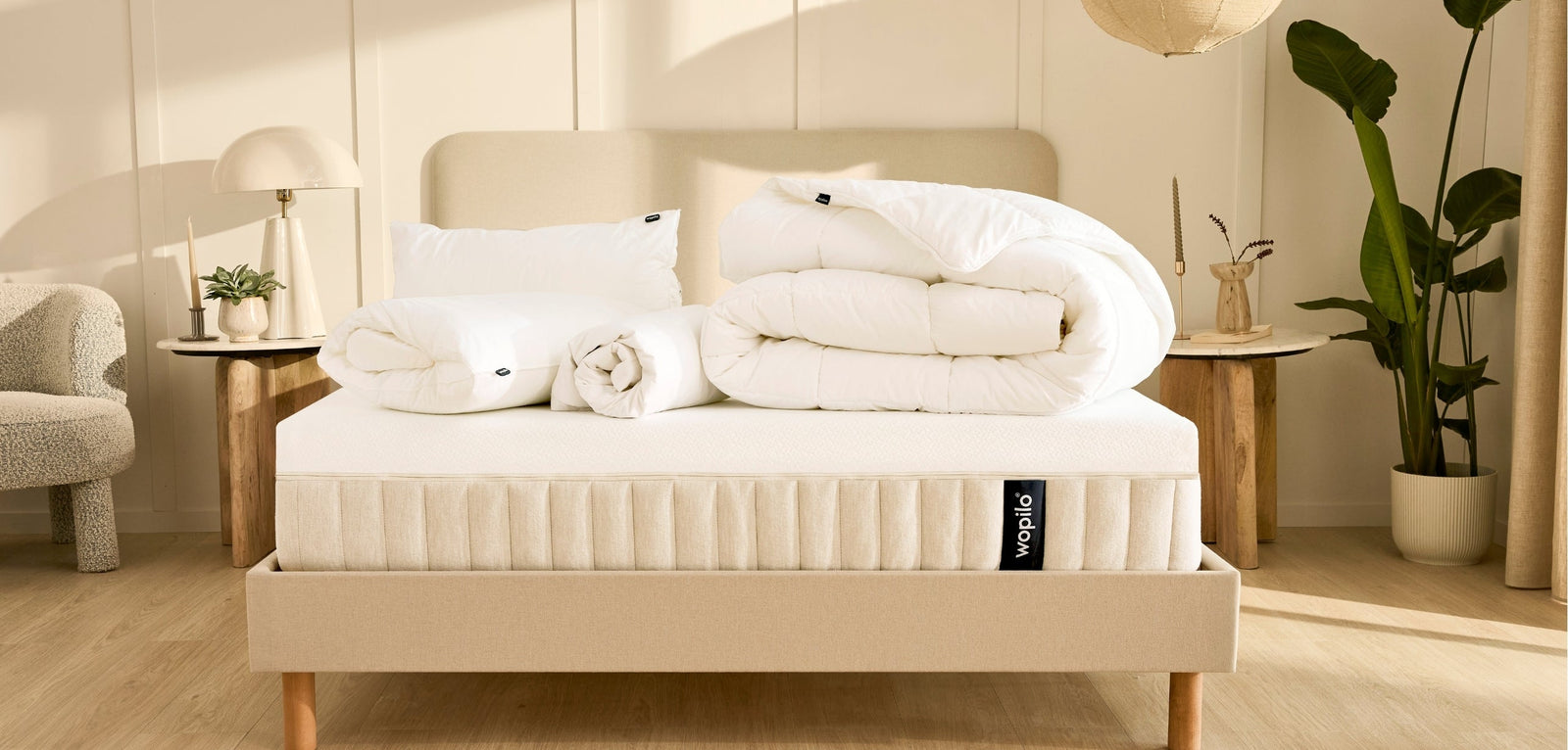 Bundle matelas, couette et oreiller Wopilo