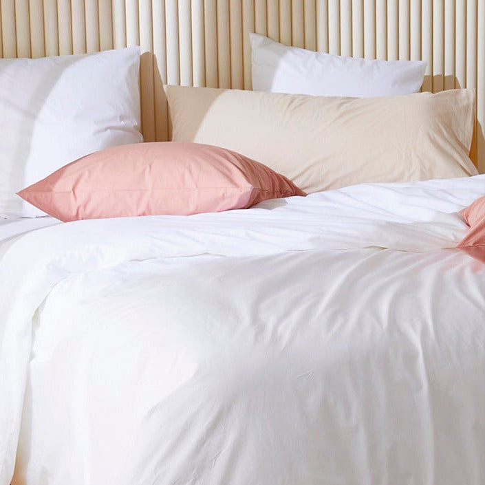 La housse de couette enfant en percale de coton bio - Blanc