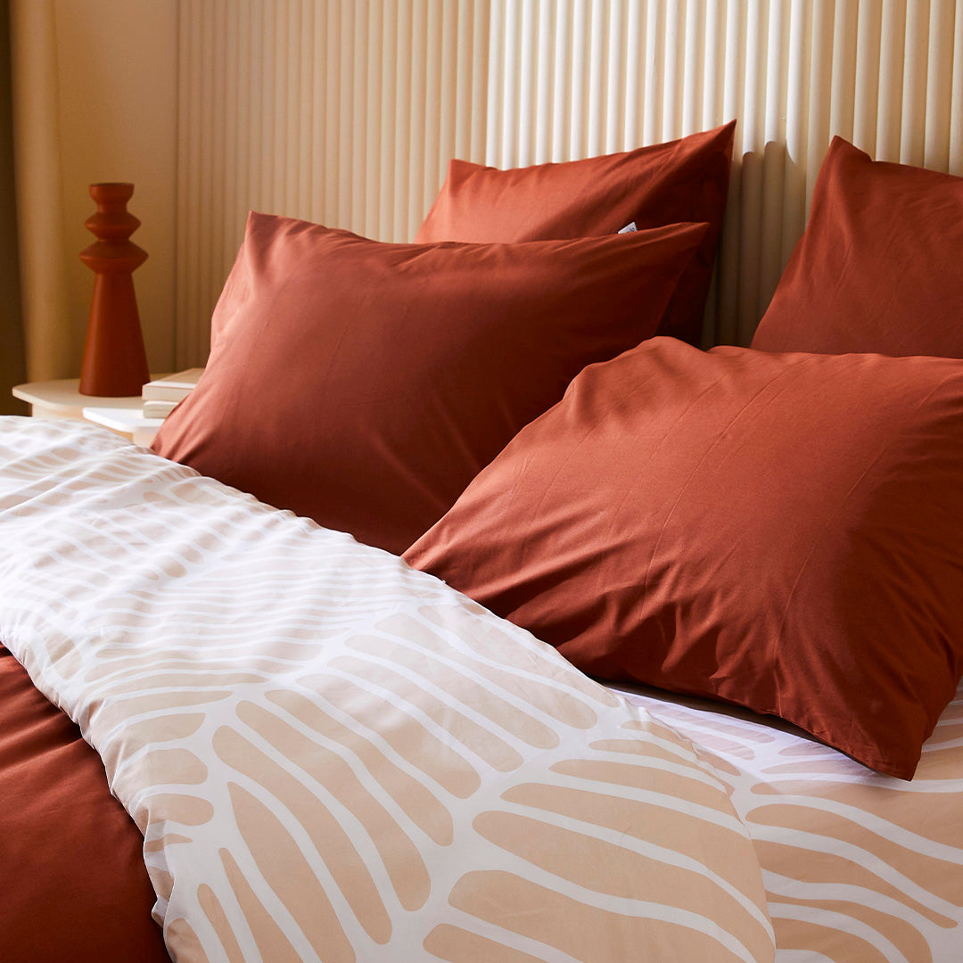 Le drap-housse en percale de coton bio - Dunes beige