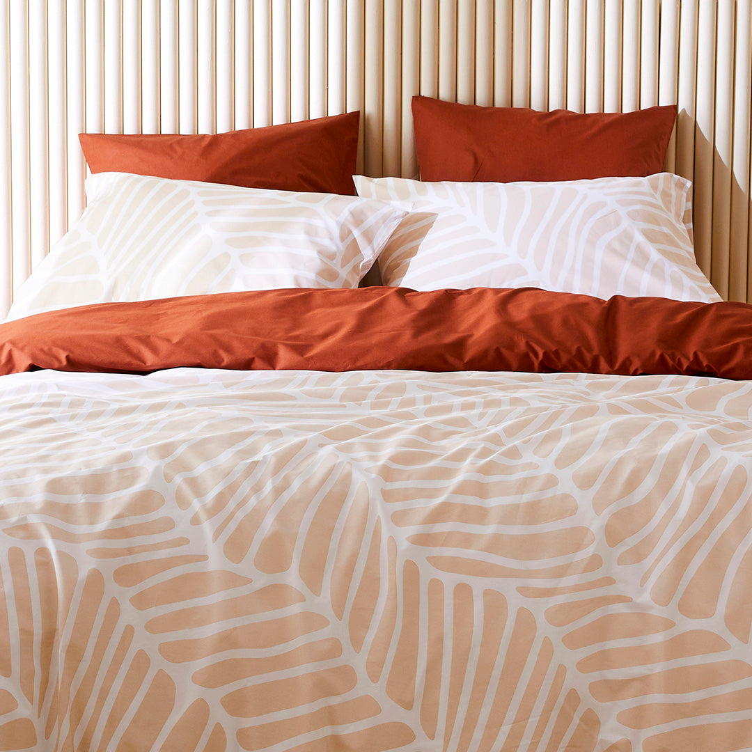 Le drap-housse en percale de coton bio - Terracotta