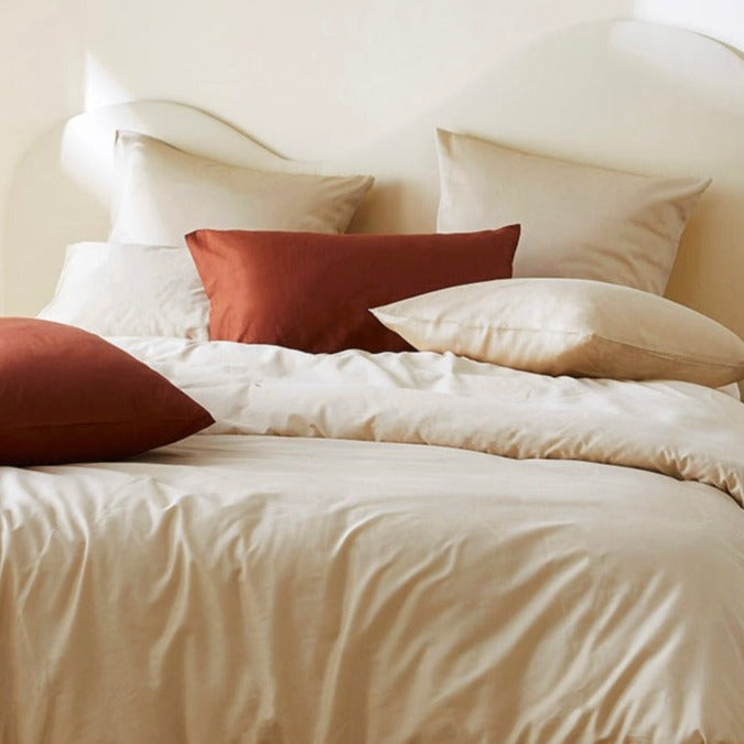 Housse parure de lit coton satiné 300 fils - 4 pièces Housse parure de lit coton satiné 300 fils - 4 pièces