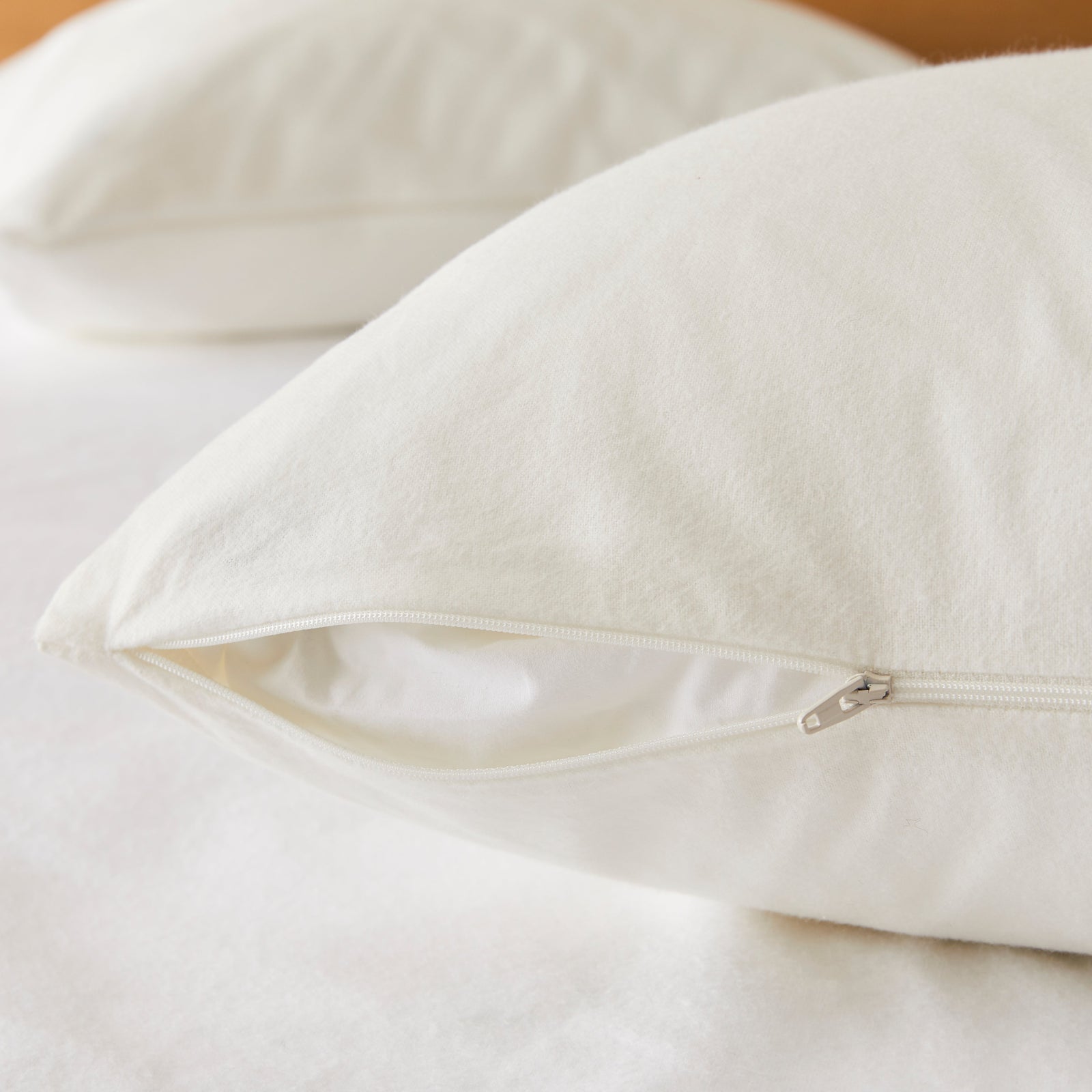 Pack taie et sous-taie en percale de coton bio - Vert d'eau