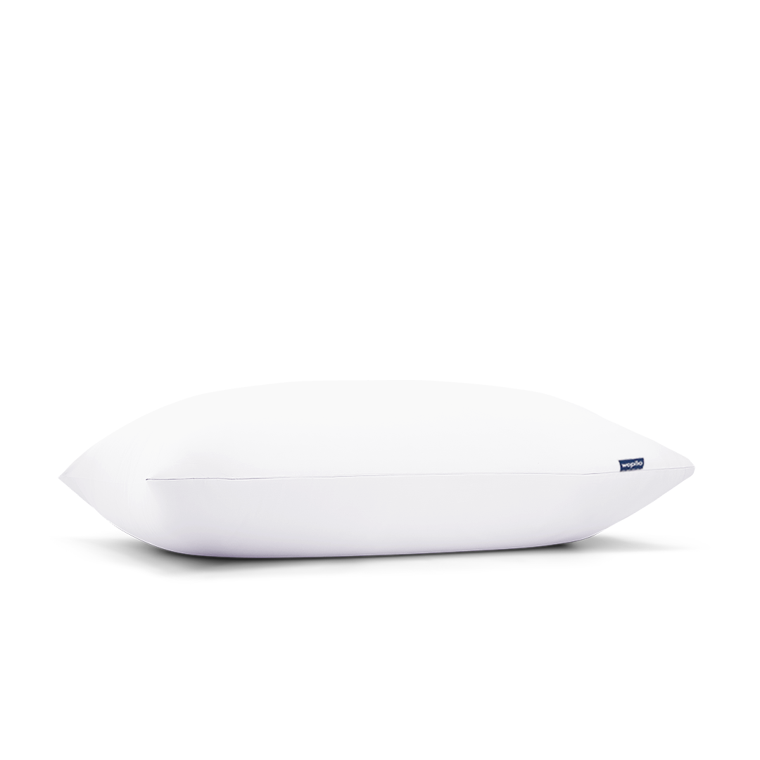 La taie du oli max en satin de coton bio - Blanc