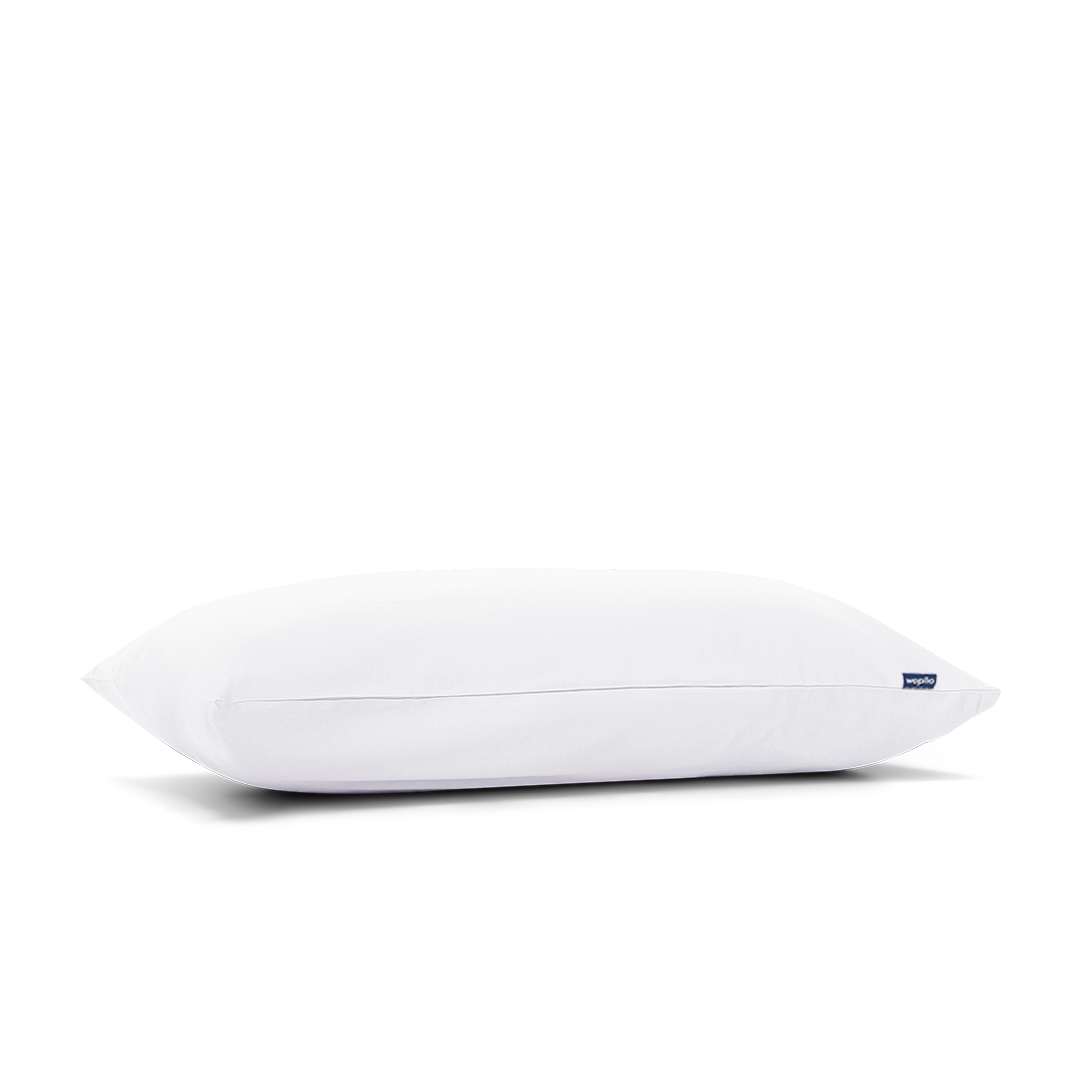 La taie de traversin wonderpilo en satin de coton bio - Blanc