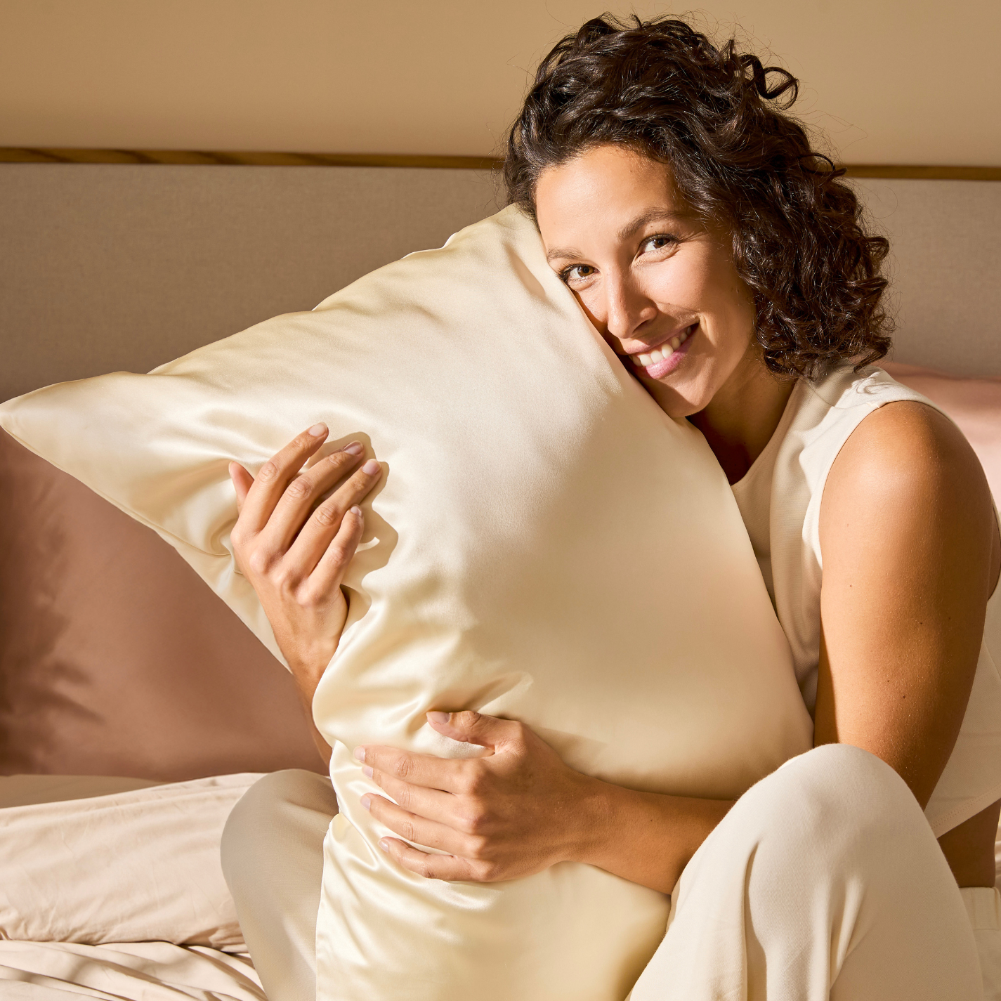 La taie d'oreiller en soie - Naturel