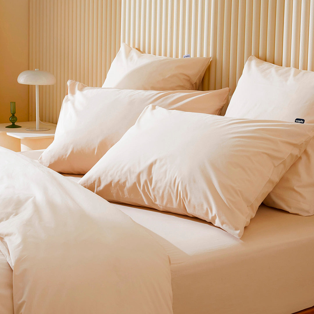 Le drap-housse en percale de coton bio - Les Bienfaiteurs - Beige