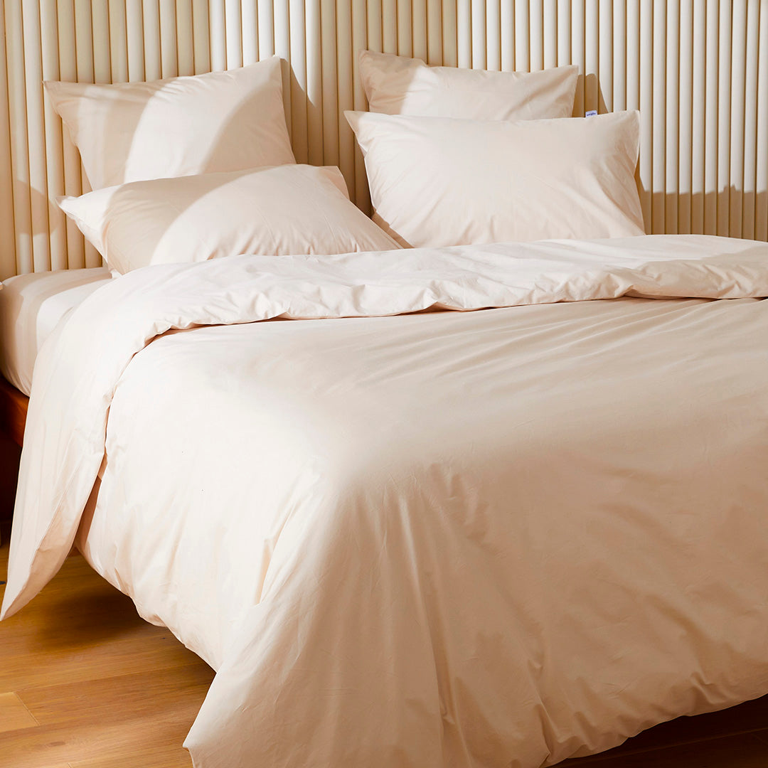 La housse de couette en percale de coton bio - Les Bienfaiteurs - Beige