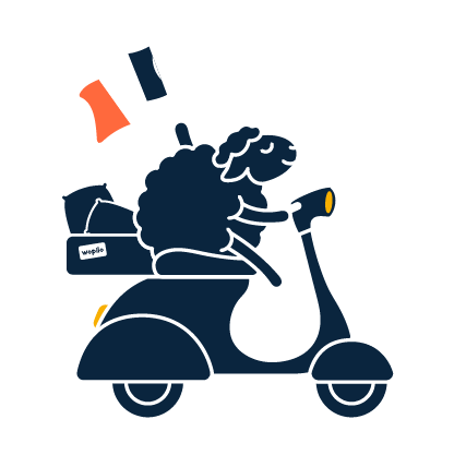 Livraison France mouton marine moto drapeau français