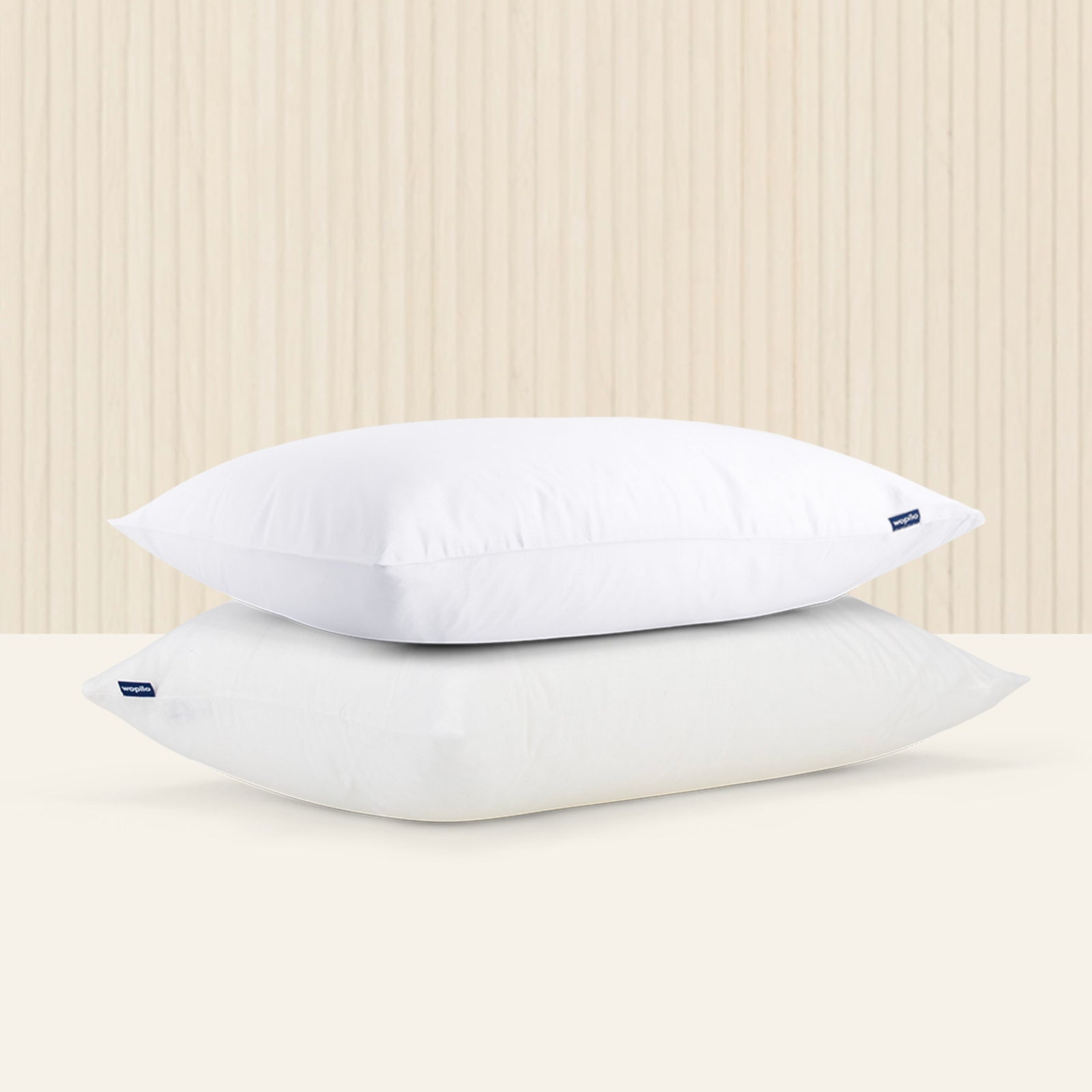 Pack taie et sous-taie en satin de coton - Blanc