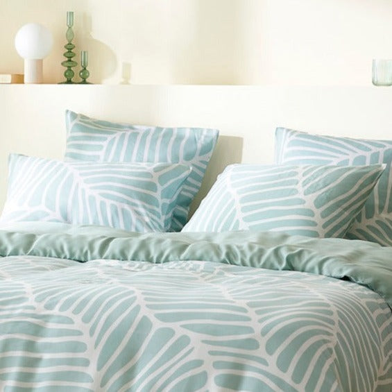 Pack taie et sous-taie en Tencel™ - Dunes vert d'eau