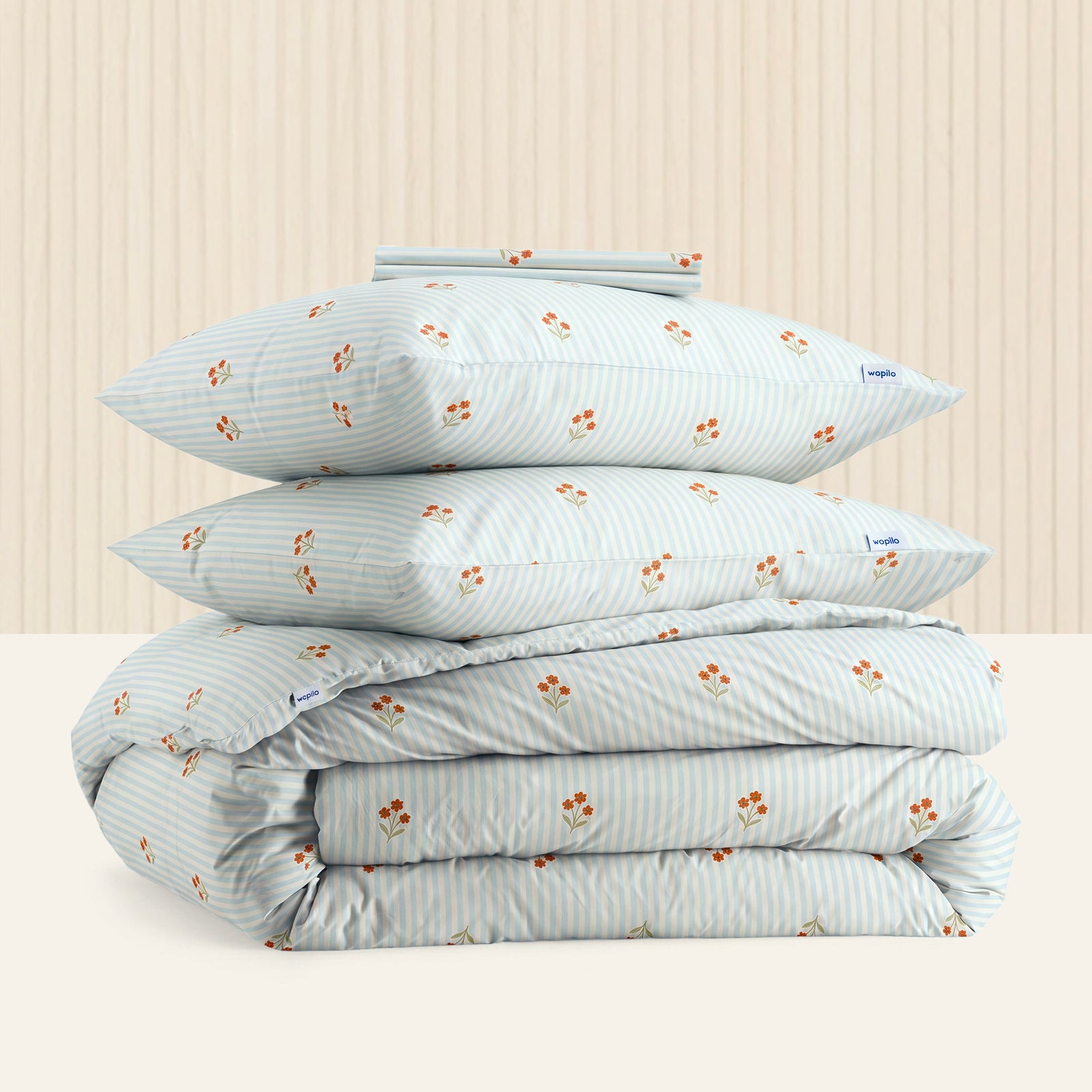 La parure de lit en percale de coton bio